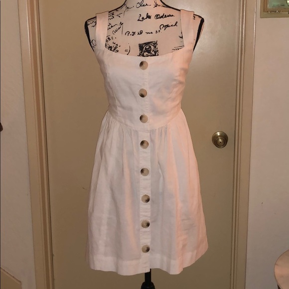 Free People Dresses & Skirts - Free People white button up dress, Crisscross back